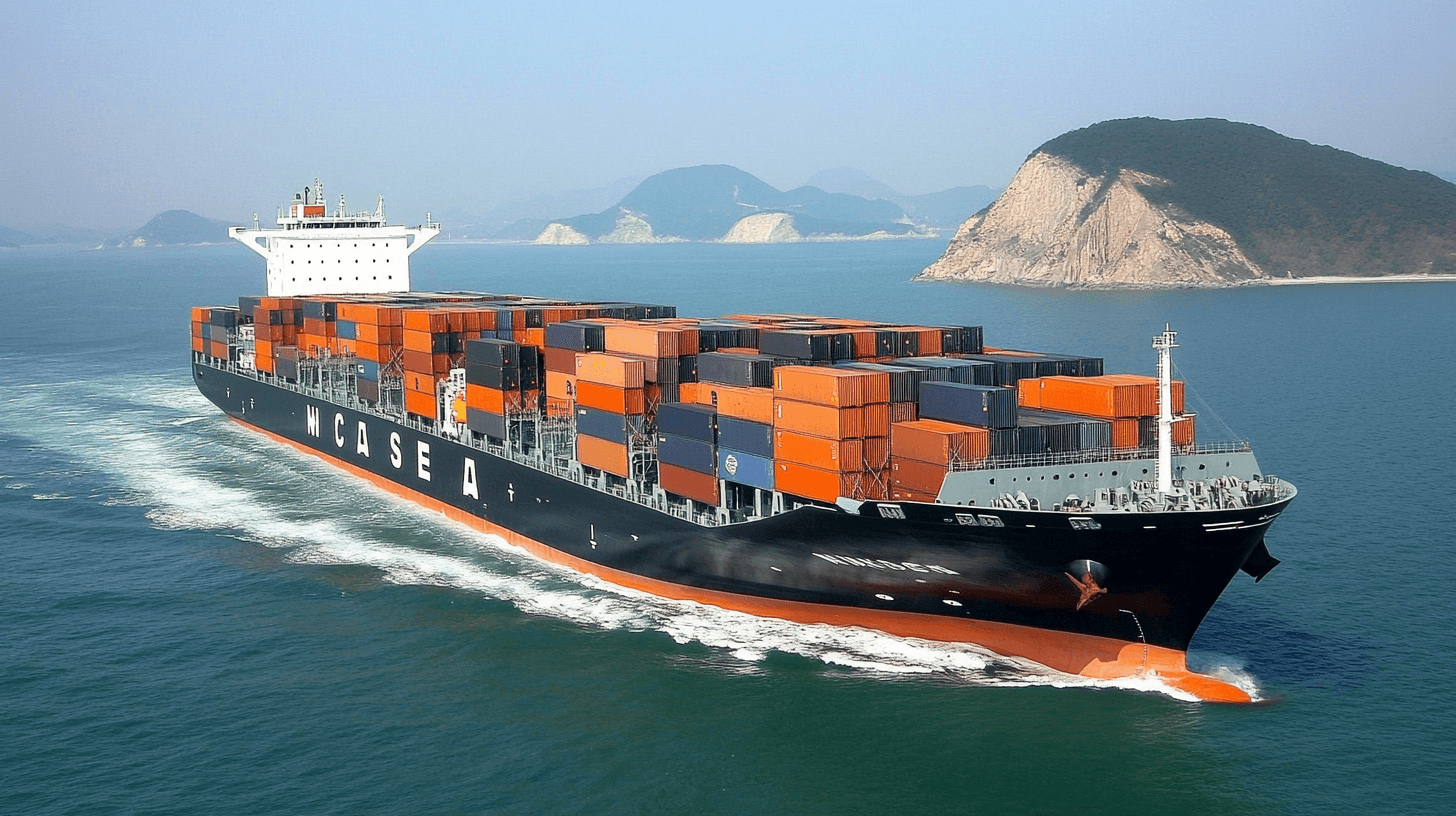 Cargo vessel at sea